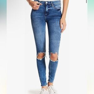 Free people distressed skinny jeans